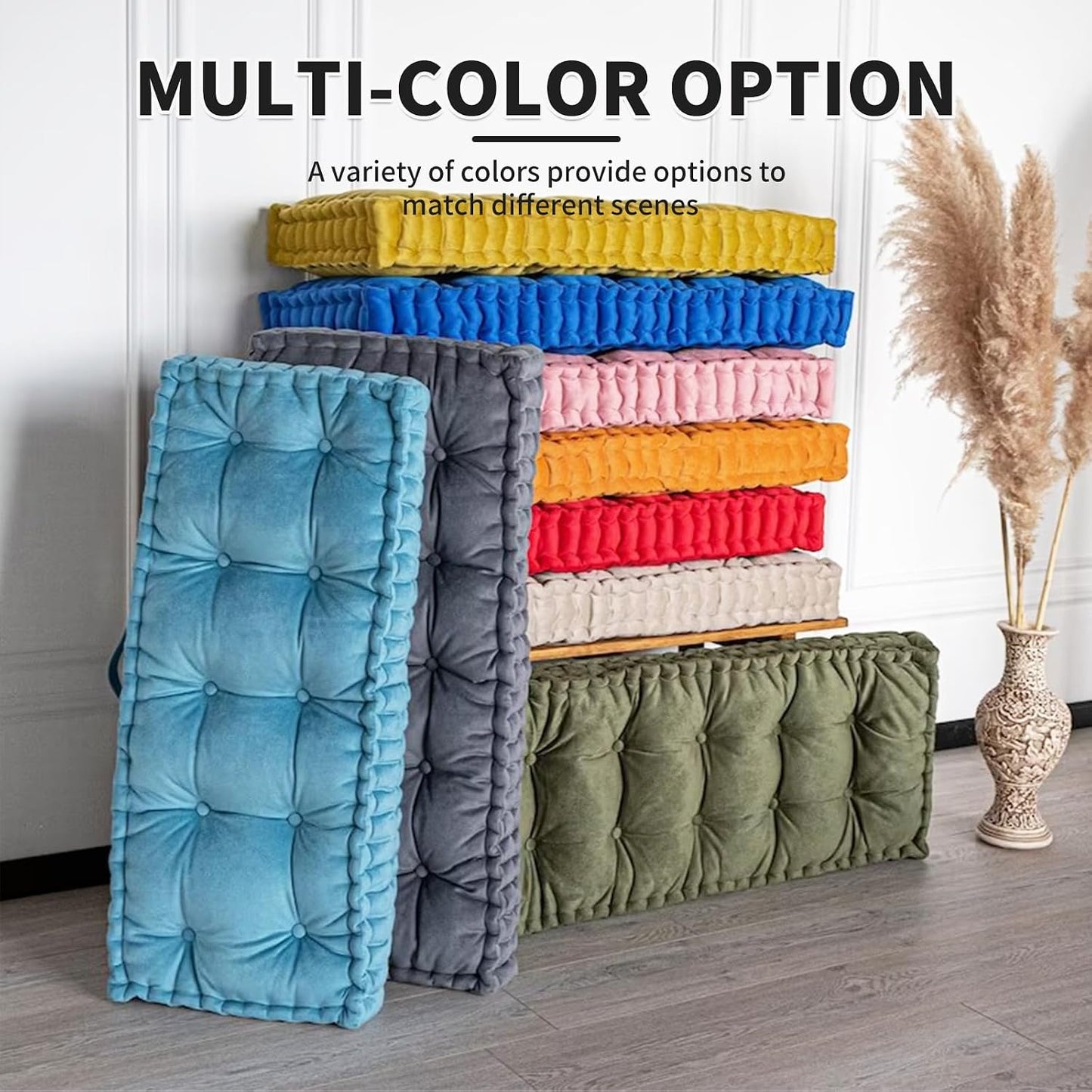 Custom Tufted Bench Cushion,Customized Size Shape Bay Window Seat Cushion,4 Inch Thickness Bench Cushions for Indoor Furniture,Mudroom Bench Pad Decorative Cushion