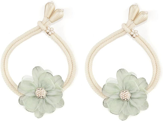 Green Lotus Flower Curtain Tiebacks Pack of 2