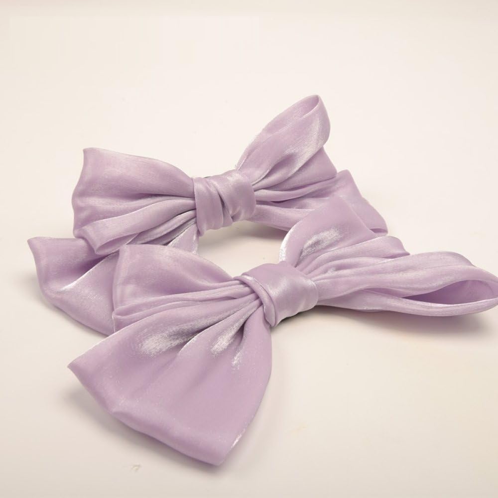Purple Bow Curtain Tiebacks Clip Pack of 2