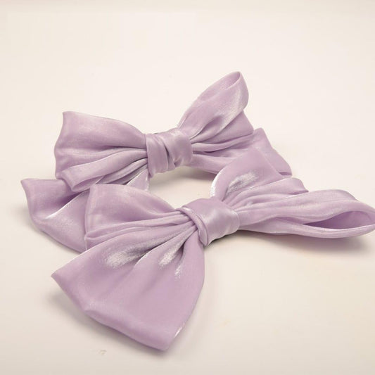 Purple Bow Curtain Tiebacks Clip Pack of 2