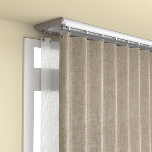 Silent Double Curtain Track Ceiling Mount 5' to 16', Wide 4" White Aluminum track Curtains Rail, Bedroom/Window/Hotel Drop Ceiling Curtains Tracks (without curtains & hooks)(Double, 12ft)