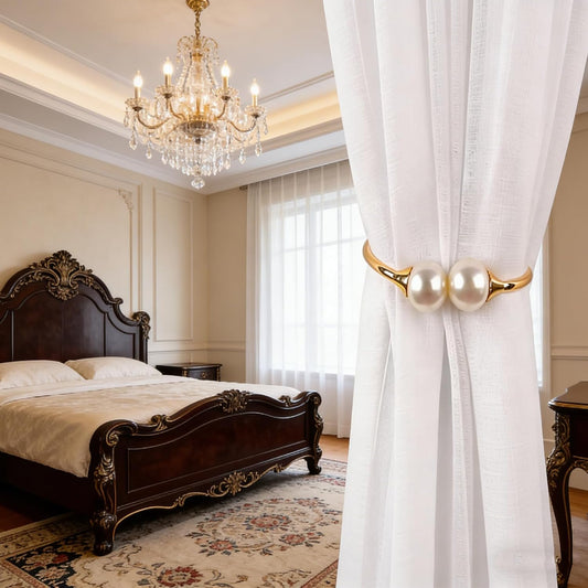 Gold Pearl Bracelet Curtain Tiebacks Pack of 2