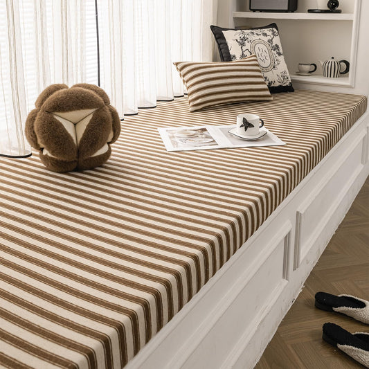 Custom Size Bay Window Bench Seat Cushions Indoor/Outdoor Bench Cushions, 75D Memory Foam/Anti-Slip/Scratch Custom Bench Cushions for Breakfast/Reading Nook/Kitchen Dining Entryway Mudroom