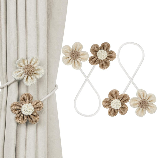 Boho Twist Flower Curtain Tiebacks Pack of 2